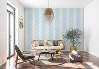 Soft Serenity Wavy Stripes Wall Mural