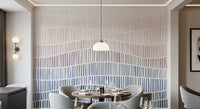 Gradient Waves of Line Art Wall Mural