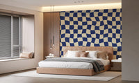 Retro Fluid Checkerboard Wall Mural