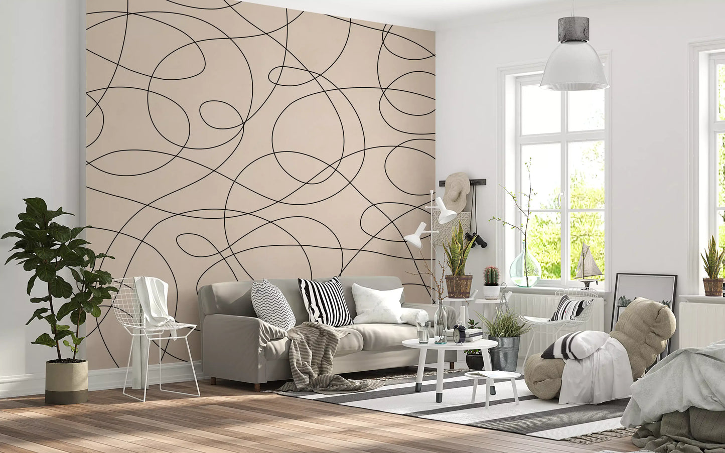 Abstract Ink Flow Pattern Wall Mural