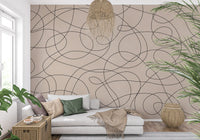 Abstract Ink Flow Pattern Wall Mural