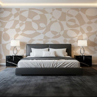 Minimalist Fluid Geometry Wall Mural