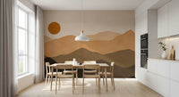 Abstract Mountain Sunset Vista Wall Mural