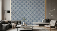 Coastal Marine Coral and Anchor Pattern Wallpaper⁠