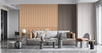 Peach Heritage Stripe and Bloom Wall Mural