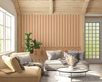 Peach Heritage Stripe and Bloom Wall Mural
