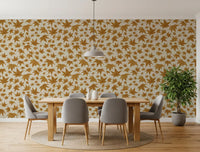 Japanese Maple Leaves - Mustard Wallpaper⁠