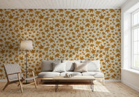 Japanese Maple Leaves - Mustard Wallpaper⁠