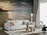 Golden Hour Coastal Tide Wall Mural