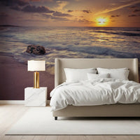 Golden Seashore Sunset View Wall Mural