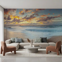 Sunset Shoreline Reflection Wall Mural