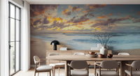 Sunset Shoreline Reflection Wall Mural
