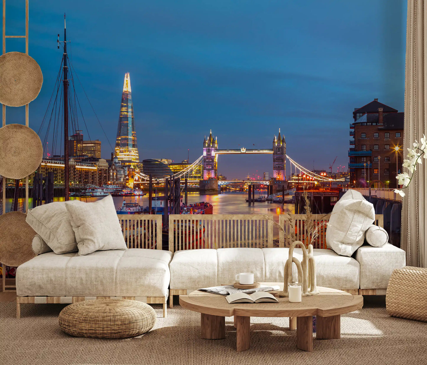 Thames Reflection Architecture Wall Mural