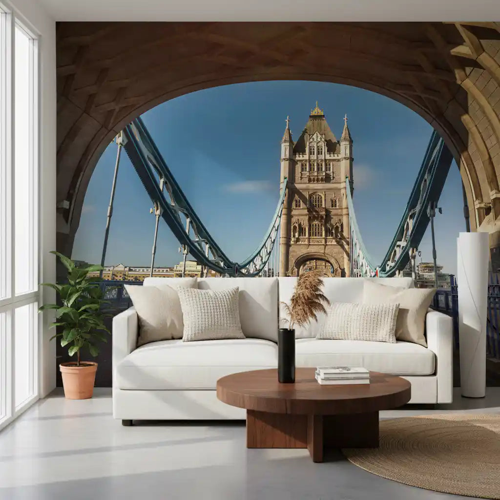 Iconic London River Crossing Archway Wall Mural