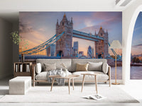 Victorian Gothic Bridge Silhouette Wall Mural