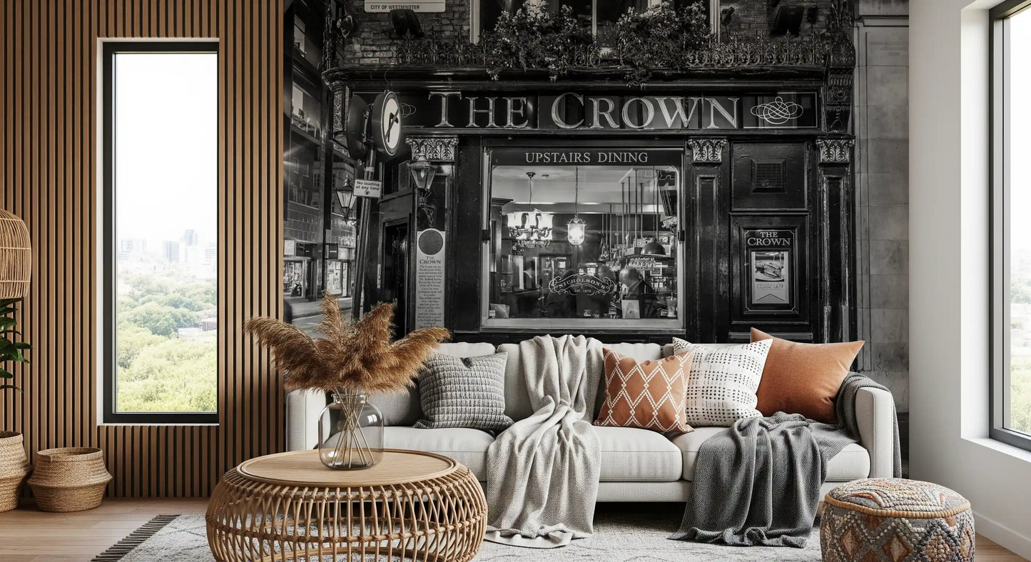 Classic Tavern Street Scene Wall Mural