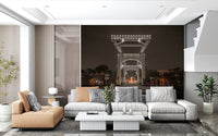 Illuminated Canal Crossing Wall Mural