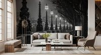 Urban Rain Reflections Wall Mural