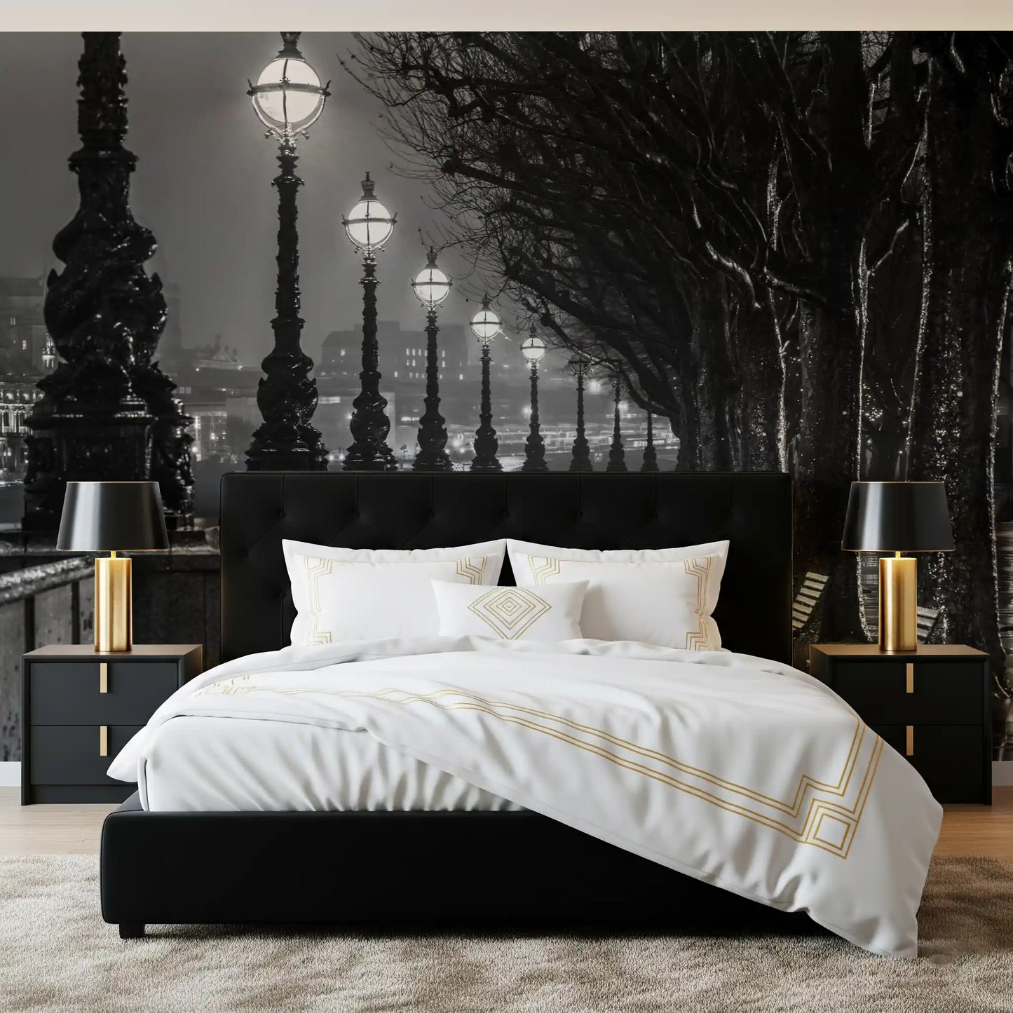 Urban Rain Reflections Wall Mural