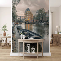 Evening Dutch Canal Passage Wall Mural