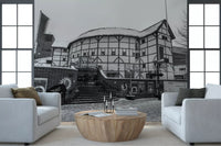 Classic Tudor Architecture in Winter Wall Mural