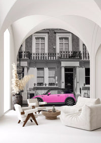 Urban Pink Pop Monochrome Wall Mural