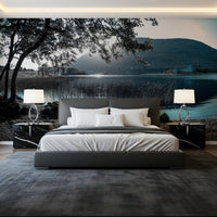 Misty Mountain Lake Retreat Wall Mural