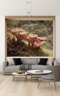 Woodland Fungi Soft Focus Botanical Wall Mural