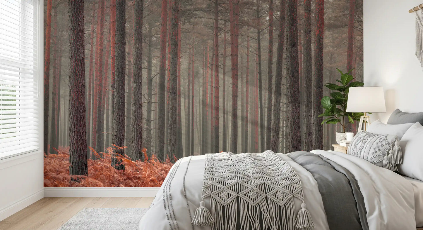 Rustic Autumn Grove Wall Mural