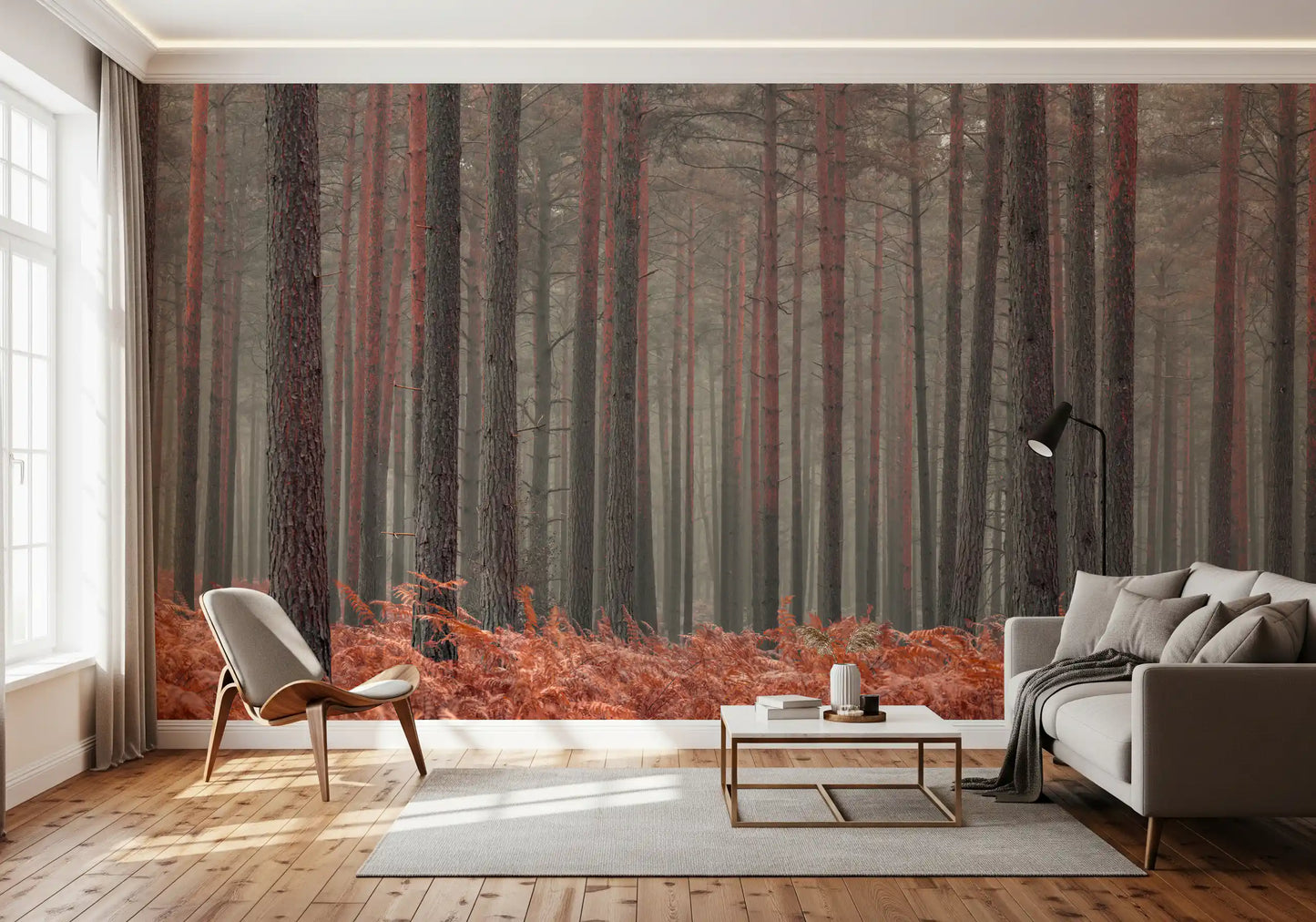 Rustic Autumn Grove Wall Mural