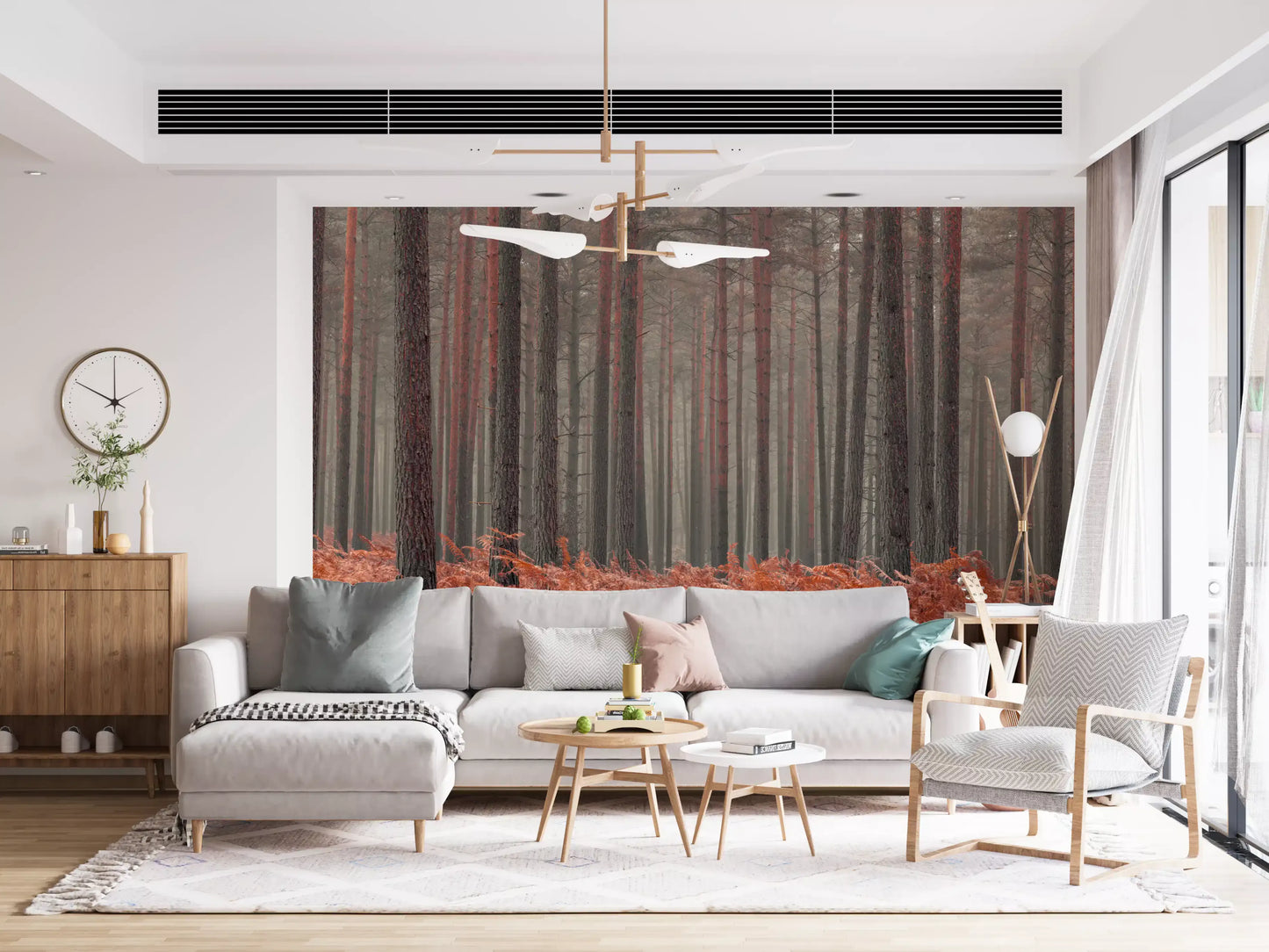Rustic Autumn Grove Wall Mural
