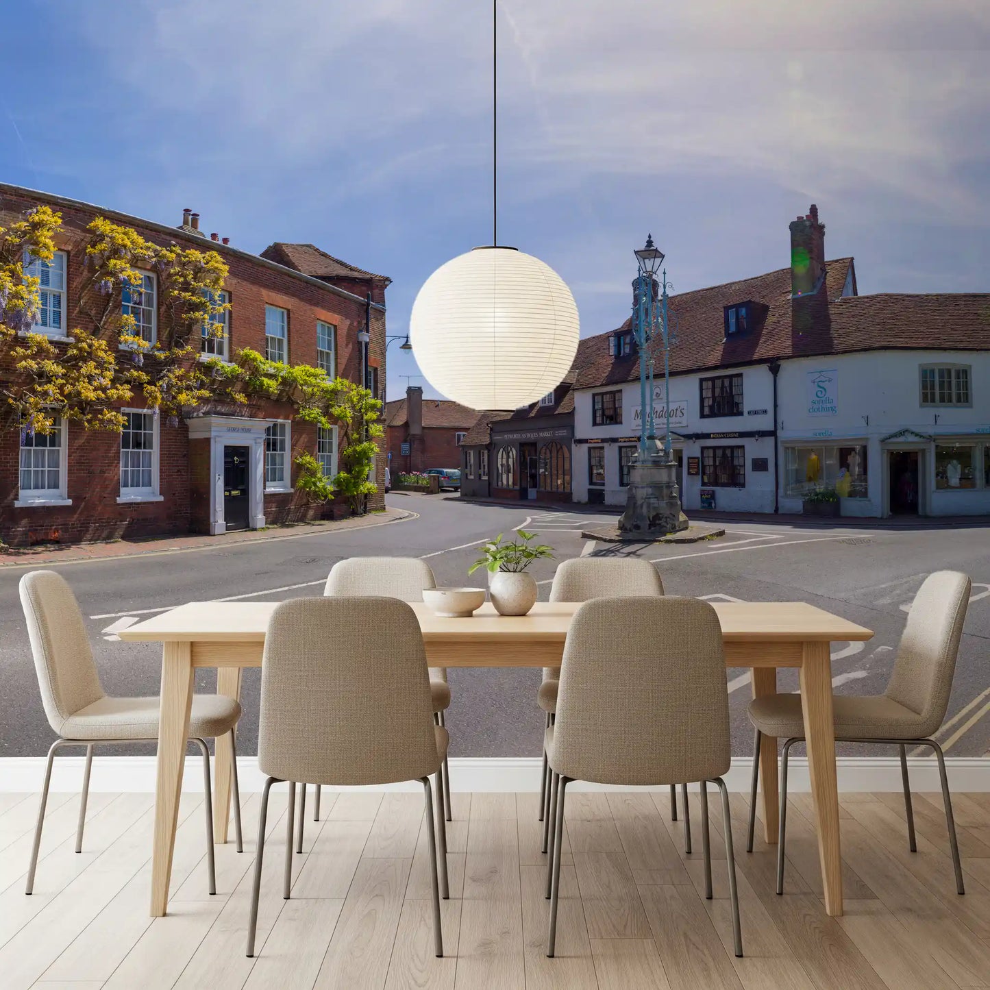 Historic Countryside Architectural View Wall Mural