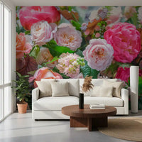 Velvet Petal Arrangement Wall Mural