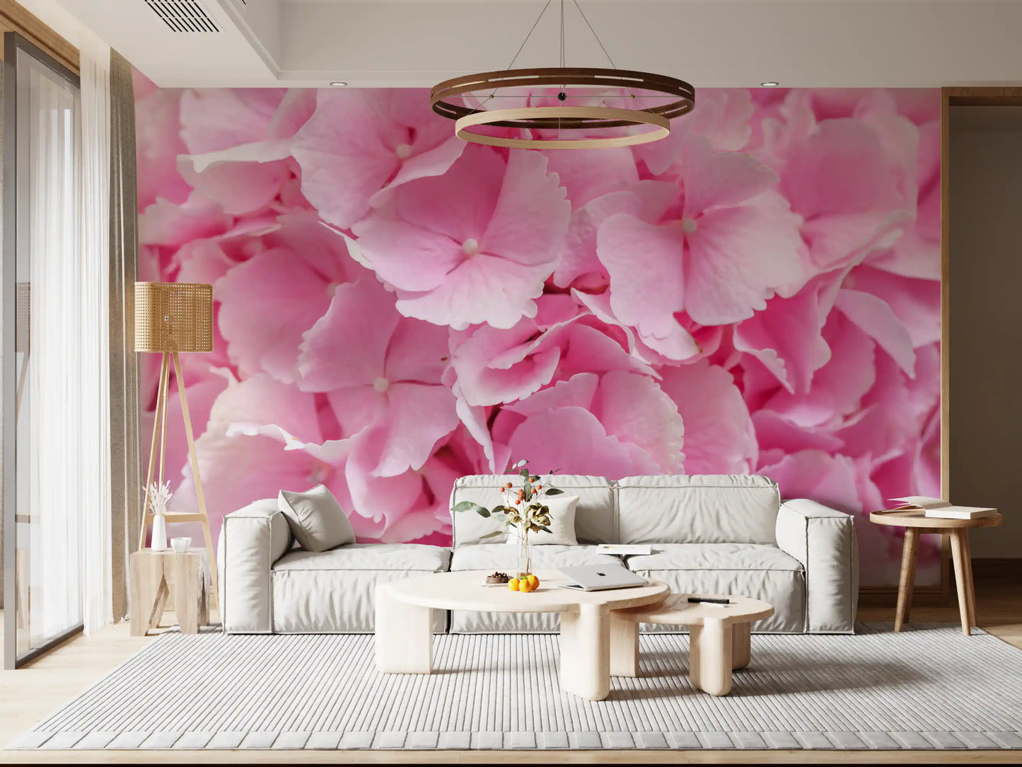 Layered Rose Petal Texture Wall Mural