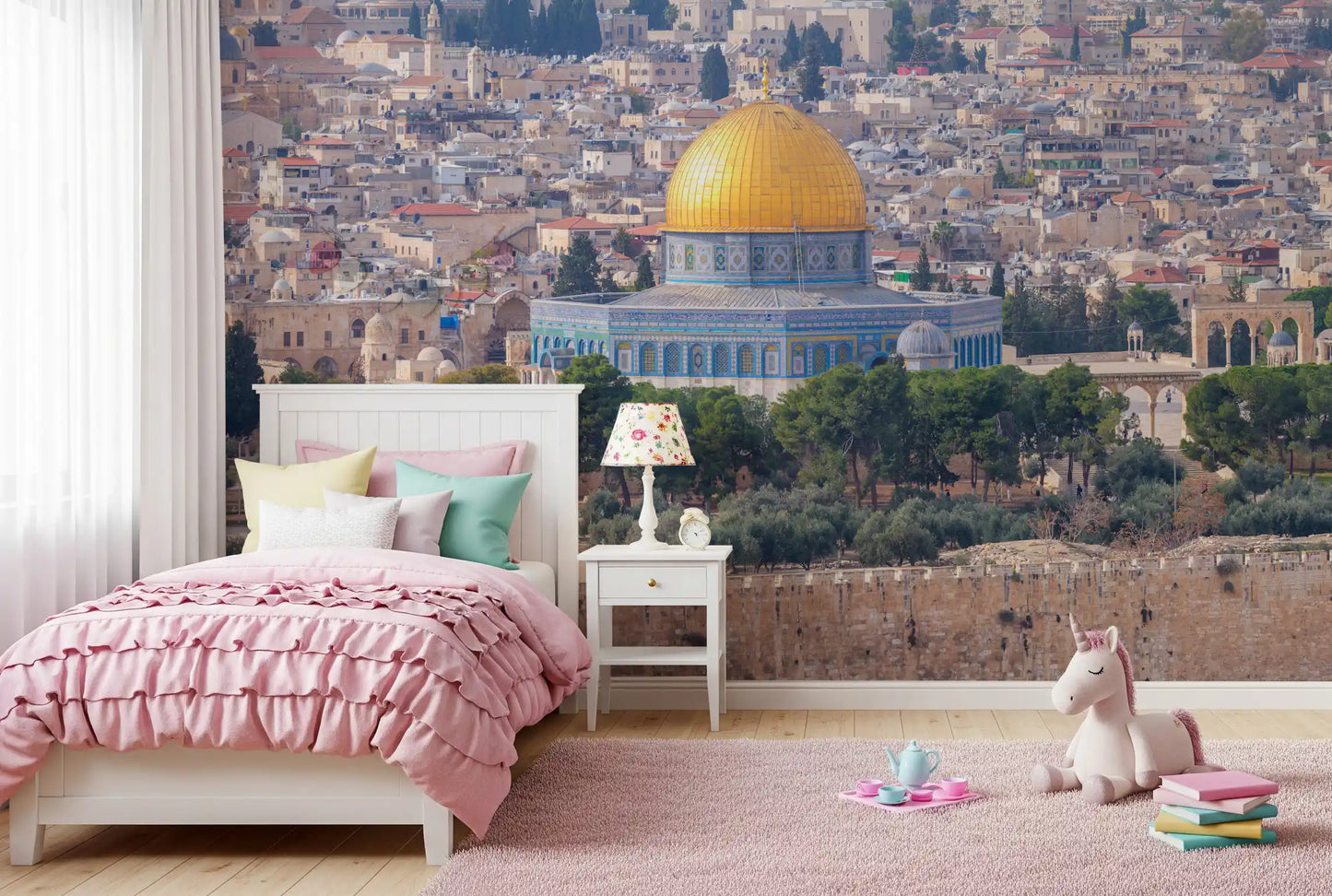 Jerusalem Golden Dome Architectural Vista Wall Mural