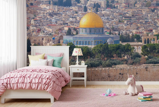 Jerusalem Golden Dome Architectural Vista Wall Mural