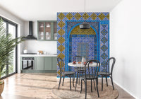 Cobalt Tile Symmetry Wall Mural