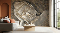 Meditative Metallic Sculpture Surface Wall Mural