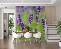 Ethereal Purple Blossom Stems Wall Mural