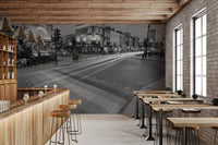 Urban Night Lights Street Scene Wall Mural
