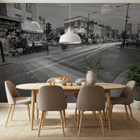 Urban Night Lights Street Scene Wall Mural
