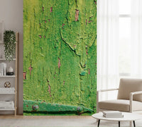 Rustic Industrial Green Wood Hinge Wall Mural