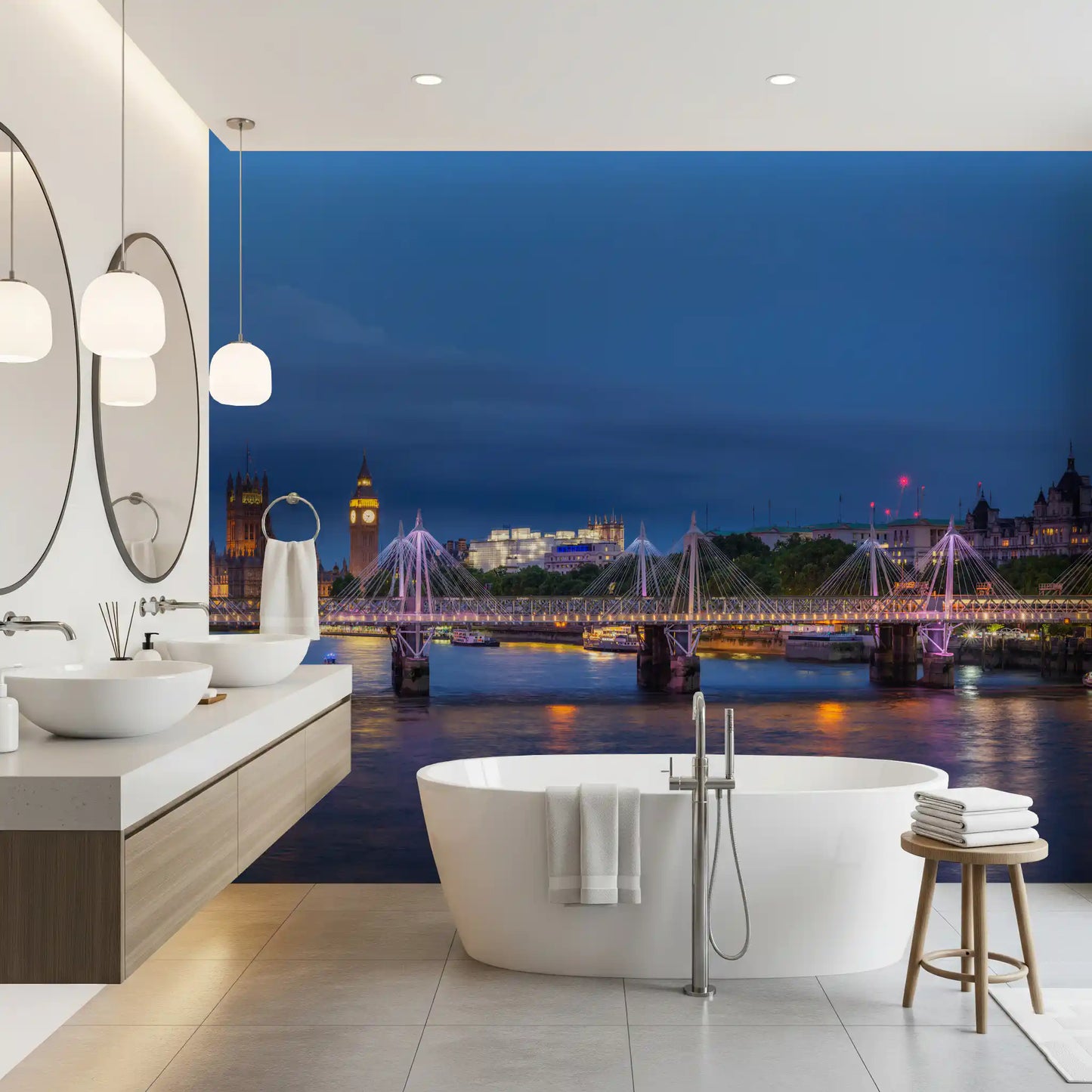 Evening Thames Cityscape Panorama Wall Mural
