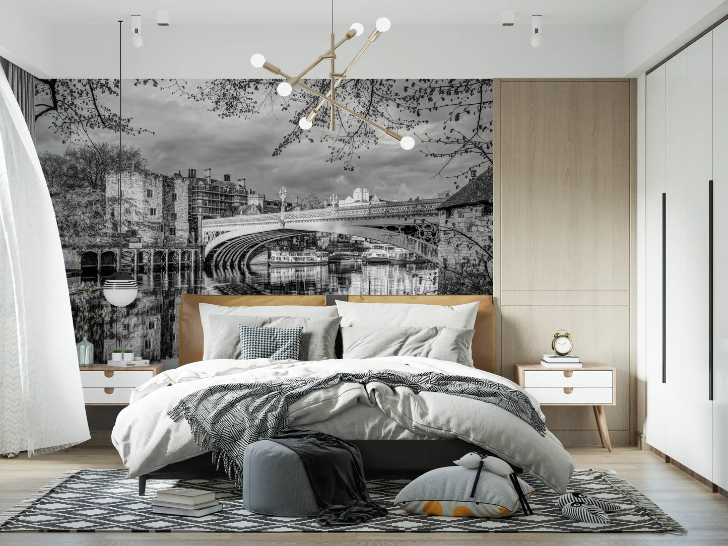 Riverside Heritage Architecture Wall Mural