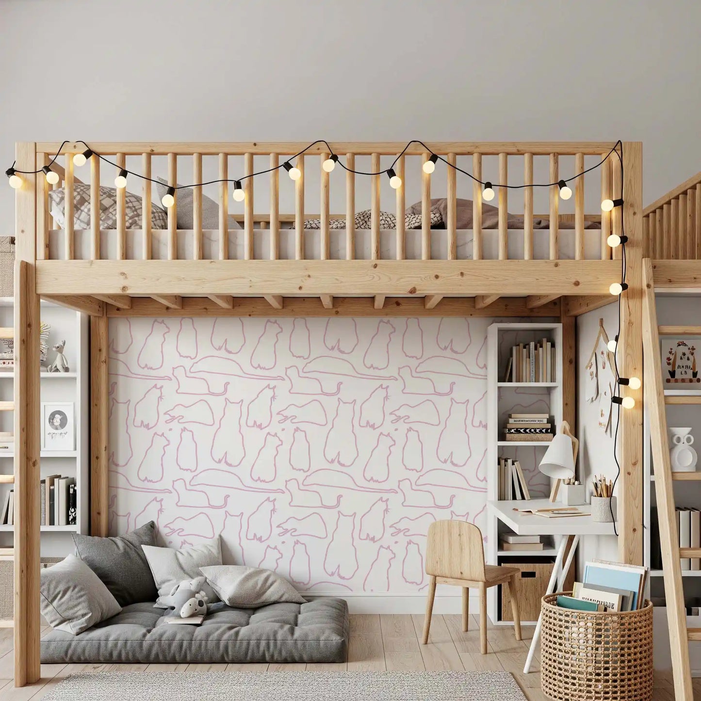 Munki and the Spot - Berries & Milk Wallpaper⁠