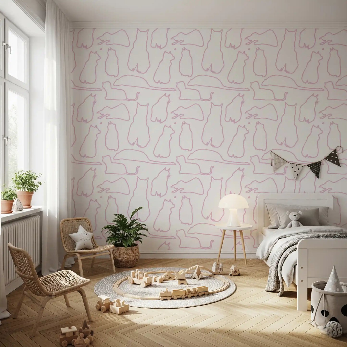 Munki and the Spot - Berries & Milk Wallpaper⁠