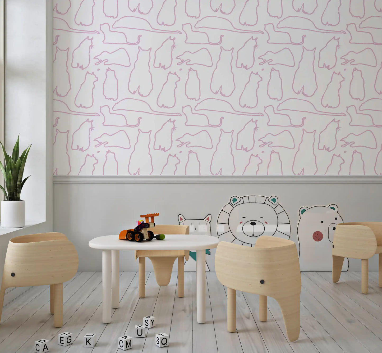 Munki and the Spot - Berries & Milk Wallpaper⁠