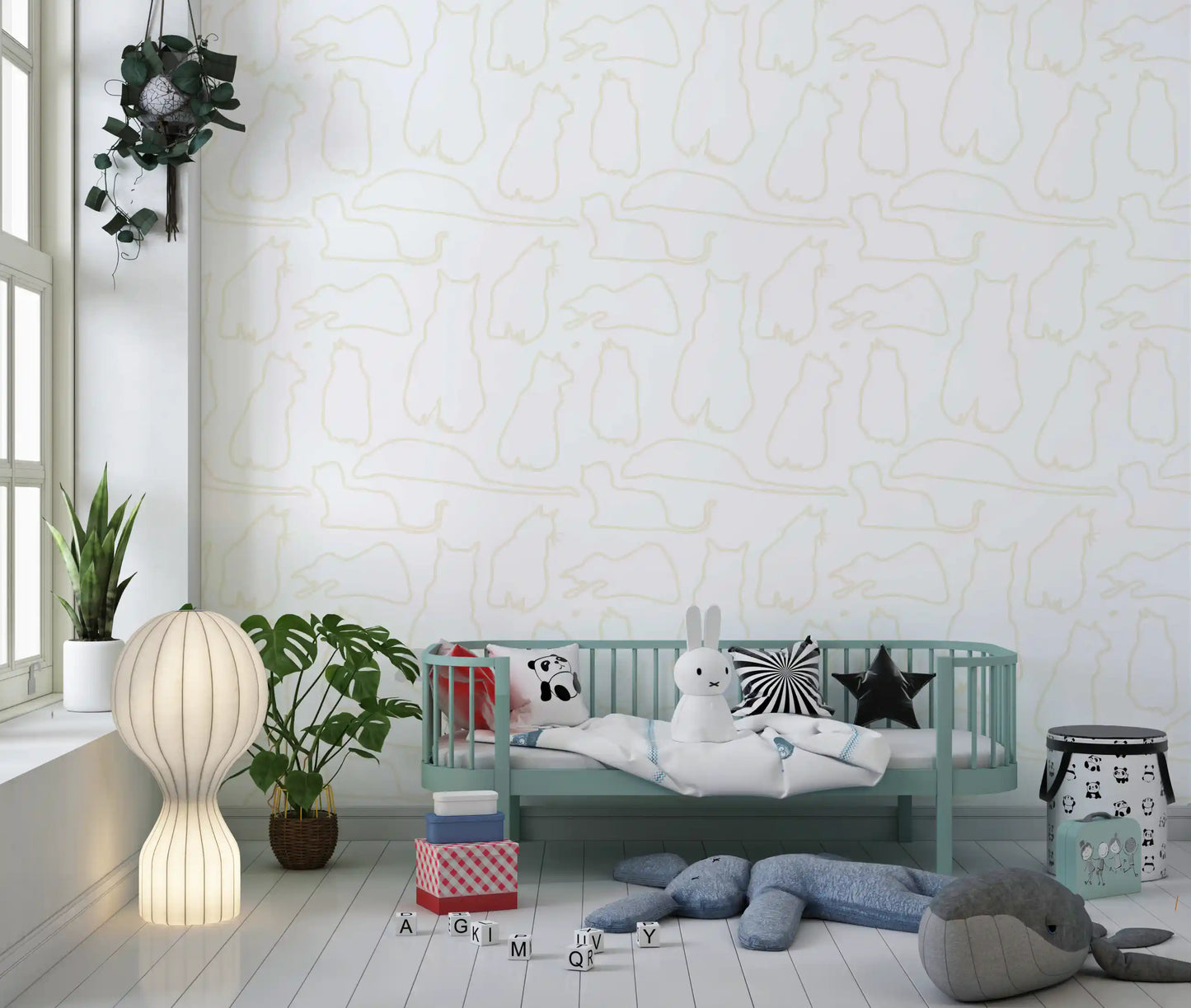Munki and the Spot - Milk & Cream Wallpaper⁠