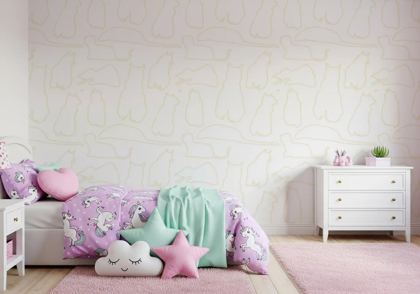 Munki and the Spot - Milk & Cream Wallpaper⁠