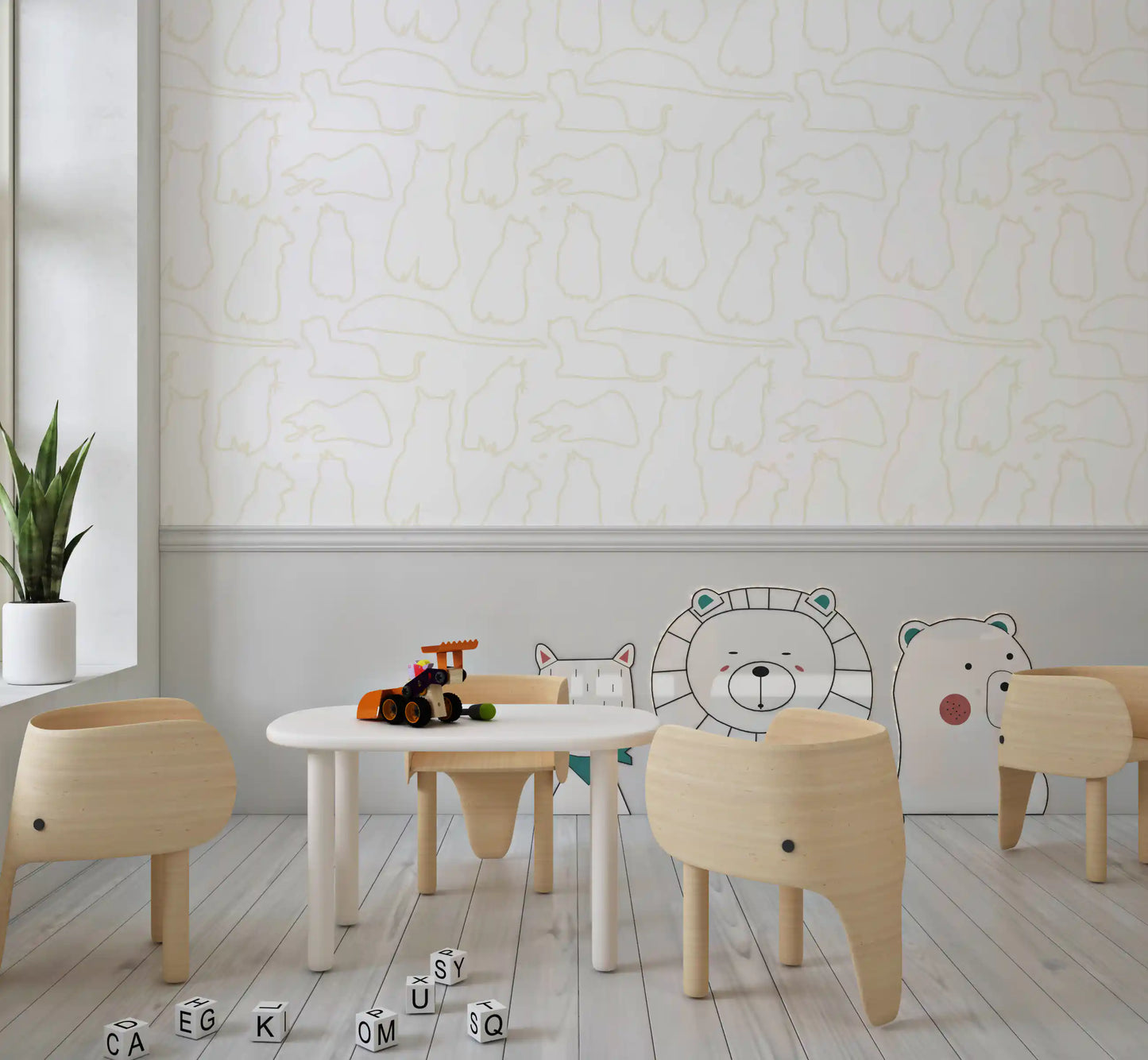 Munki and the Spot - Milk & Cream Wallpaper⁠